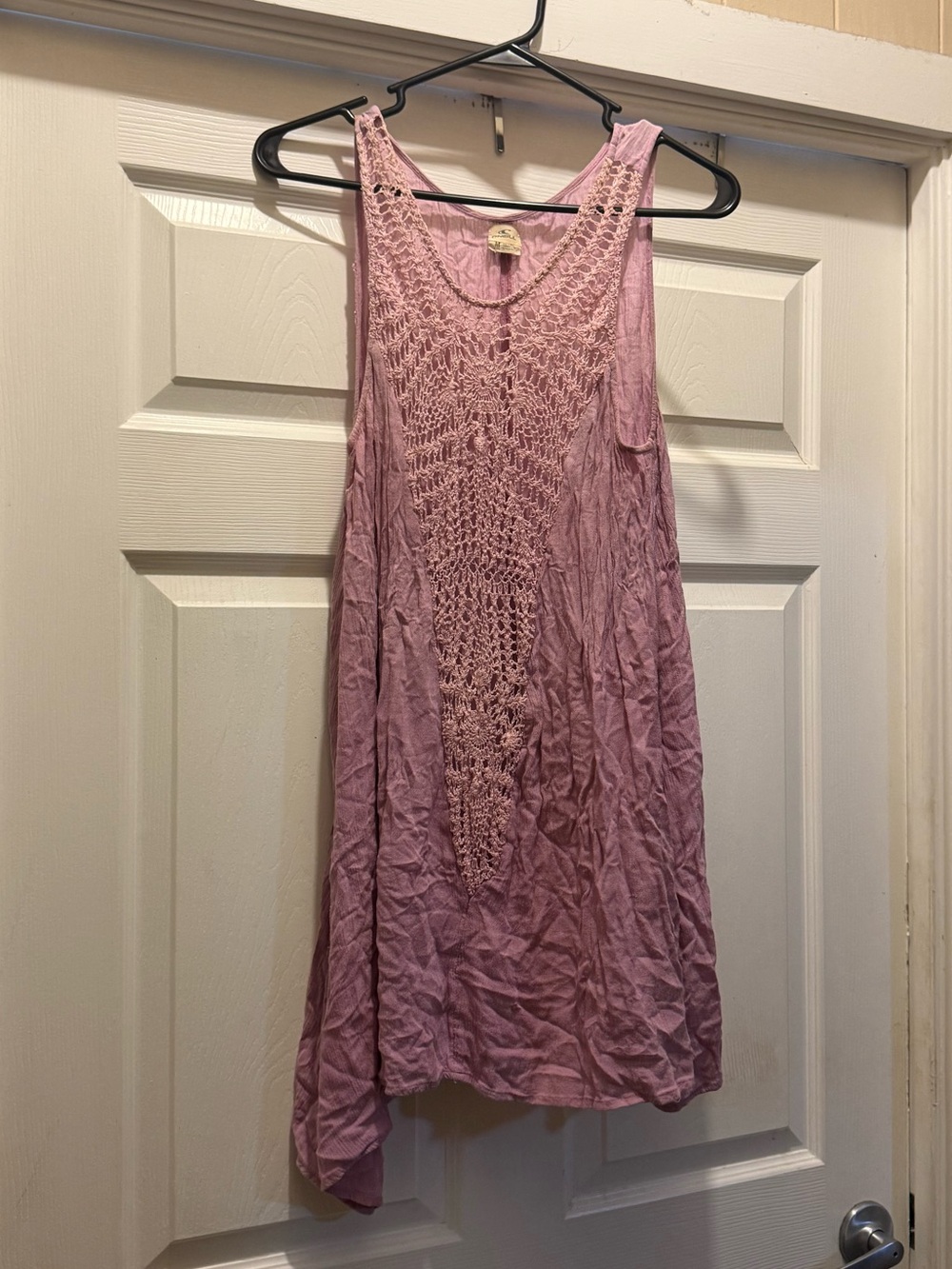 O'Neill Dusty Pink Crochet Front Beach Cover Up